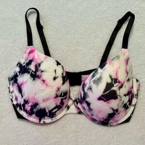 Victorias Secret PINK Wear Everywhere Tie Dye Super Push-up Padded Bra 36DD EUC